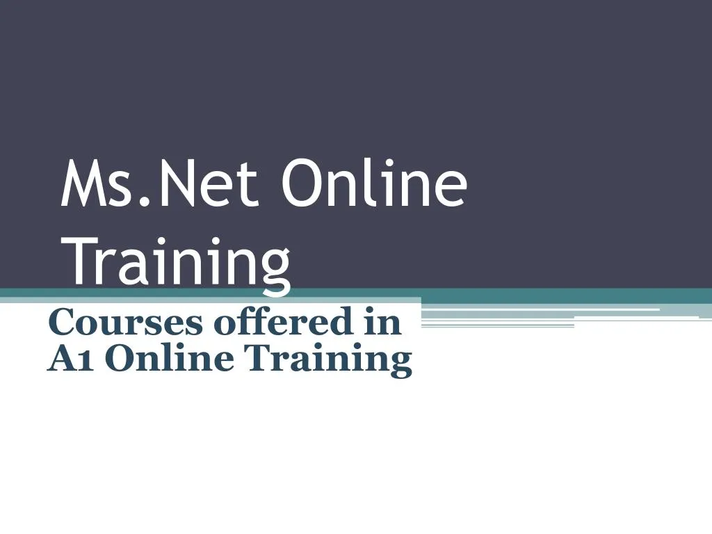 ms net online training