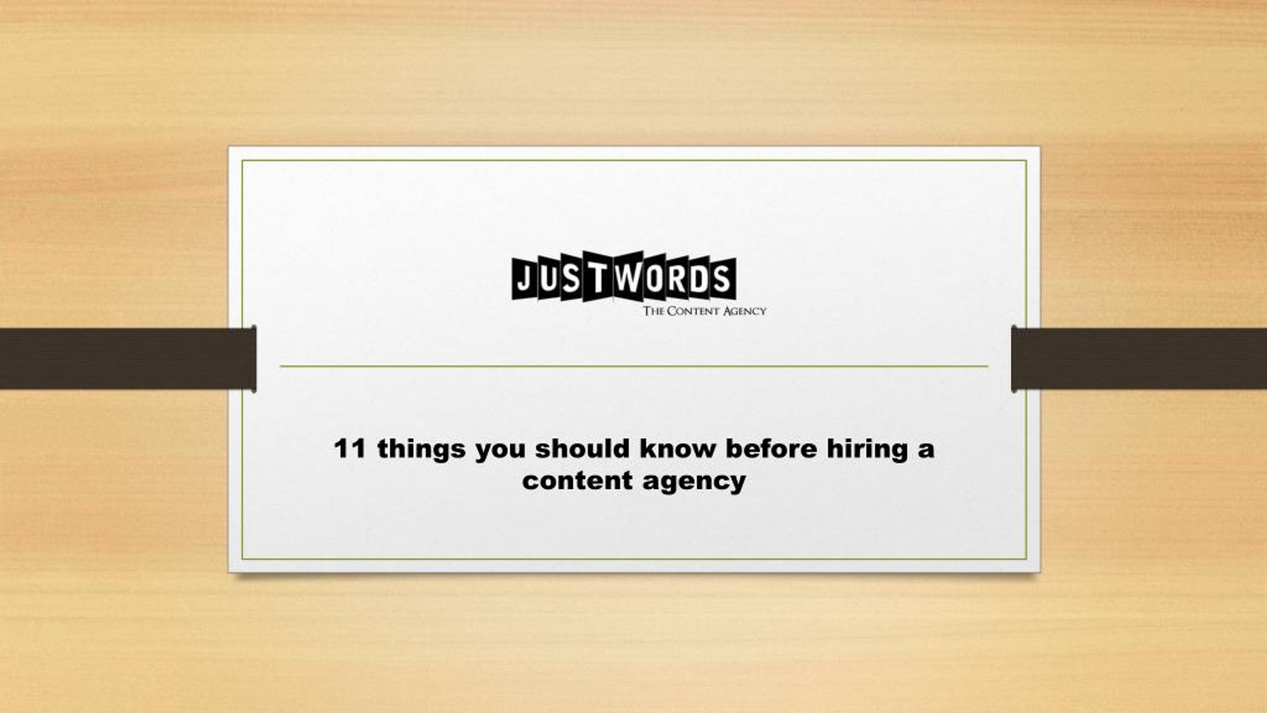 PPT - 11 things you should know before hiring a content agency ...