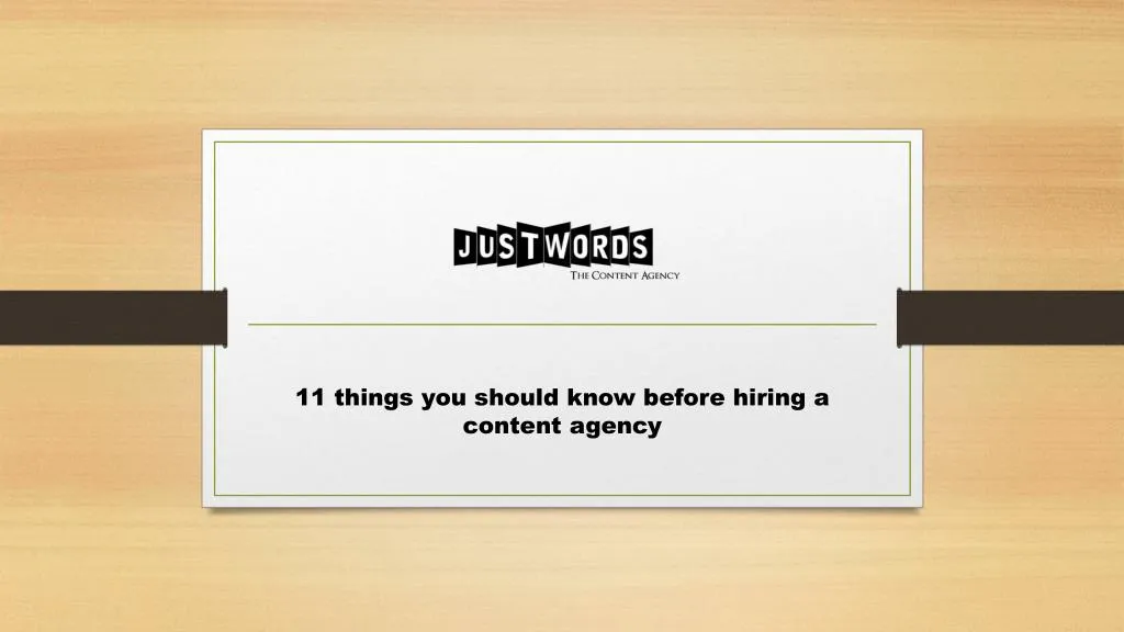 11 things you should know before hiring a content agency