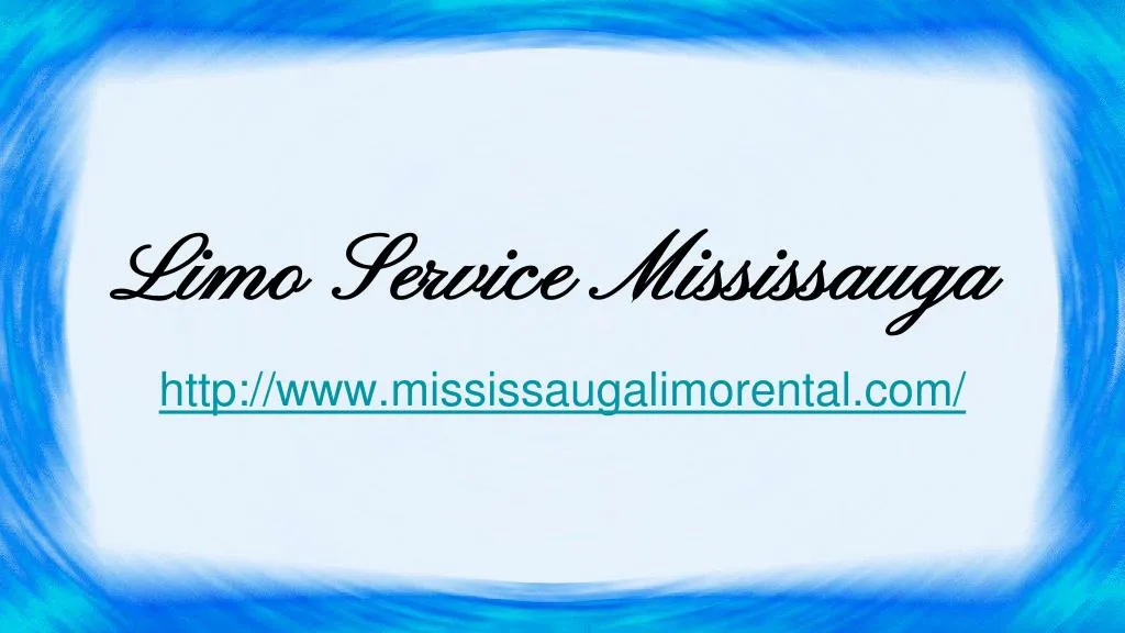 limo service mississauga