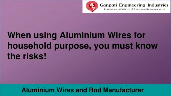 Aluminium Wire and Rod Supplier