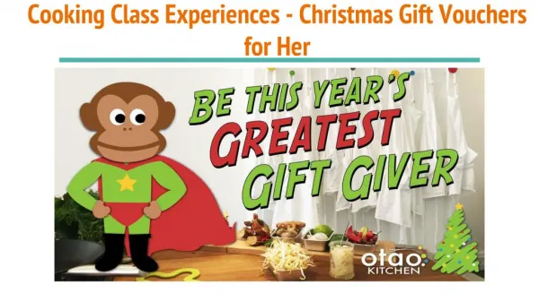Cooking Class Experiences: Christmas Gift Vouchers for Her