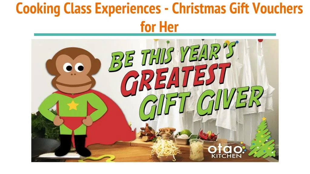 cooking class experiences christmas gift vouchers for her