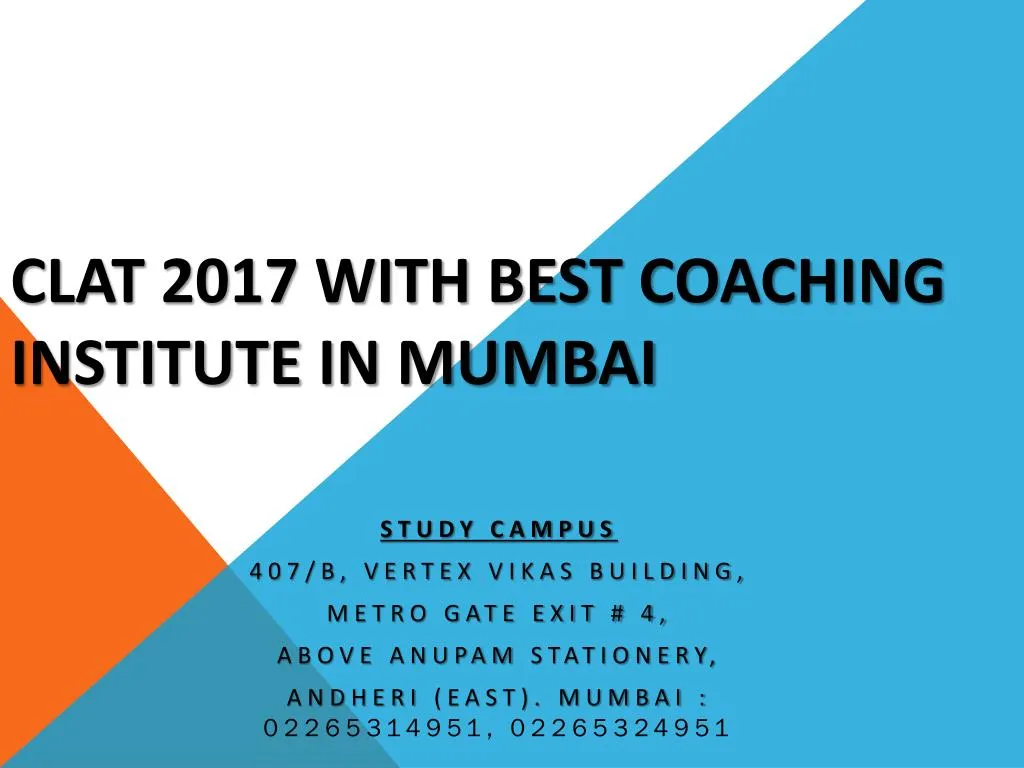 clat 2017 with best coaching institute in mumbai