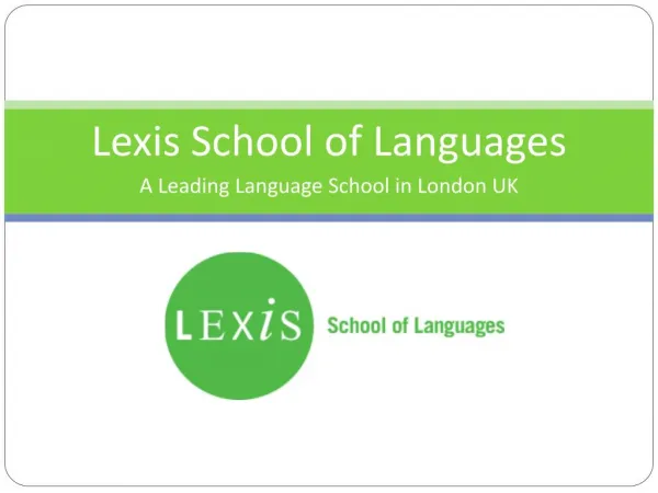 Lexis School of Languages - Professional English Training