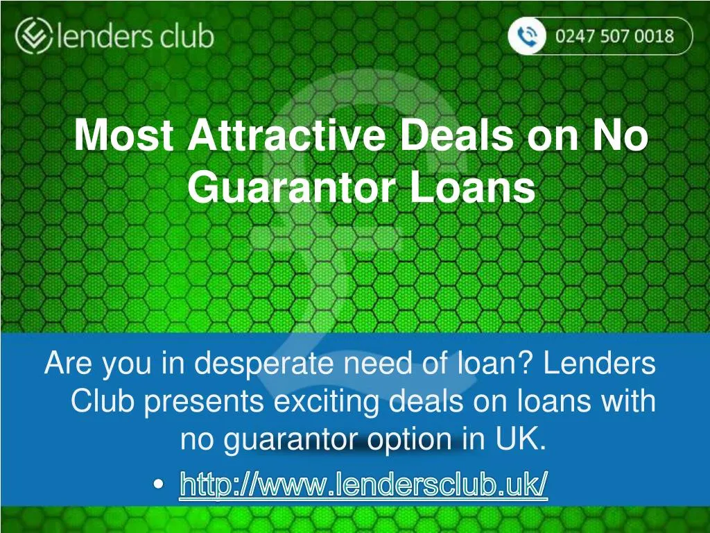 most attractive deals on no guarantor loans