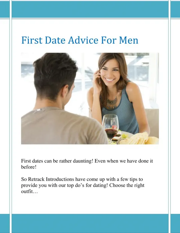 First Date Advice For Men