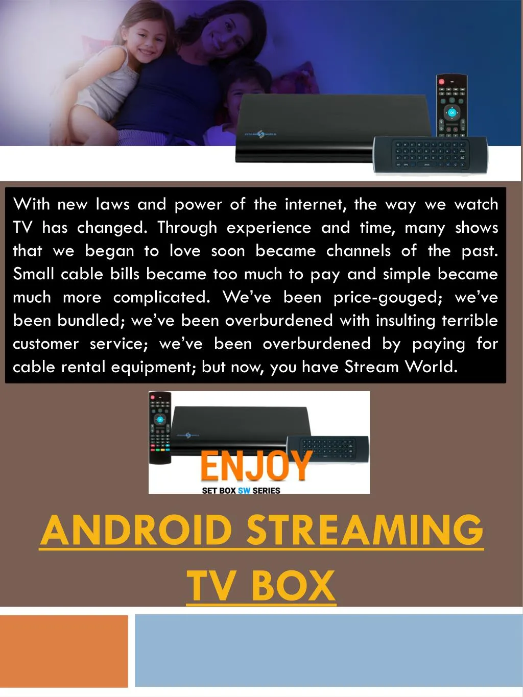 android streaming tv box