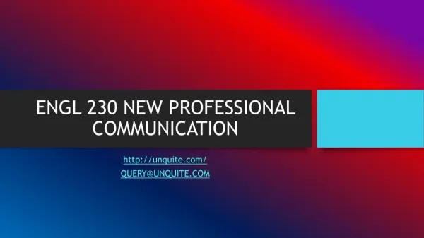 engl 230 new professional communication
