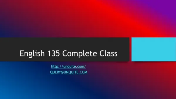 English 135 Complete Class