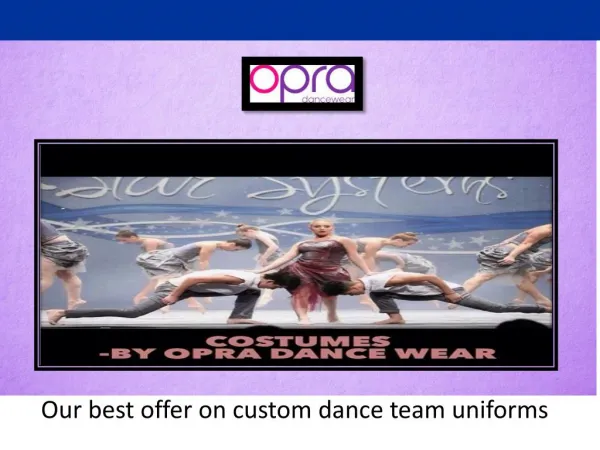 Find the best customized dance uniforms