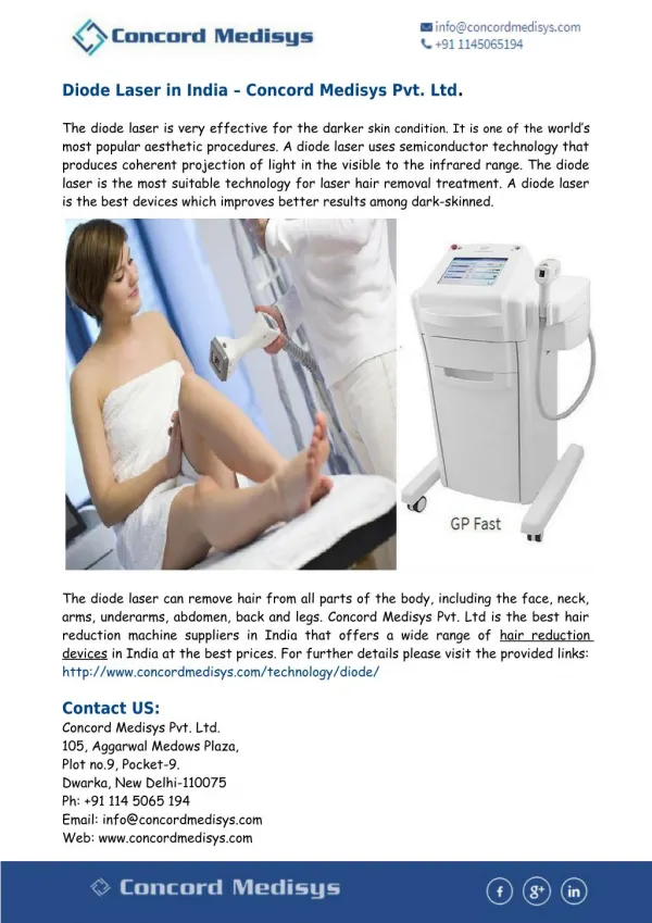 Diode Laser in India- Hair Removal Device in India