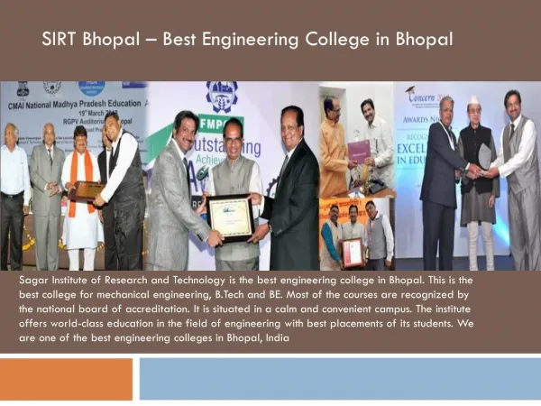 Best Engineering College in Bhopal - SIRT