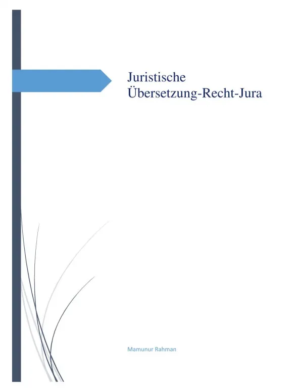 Juristische Übersetzung-Recht-Jura