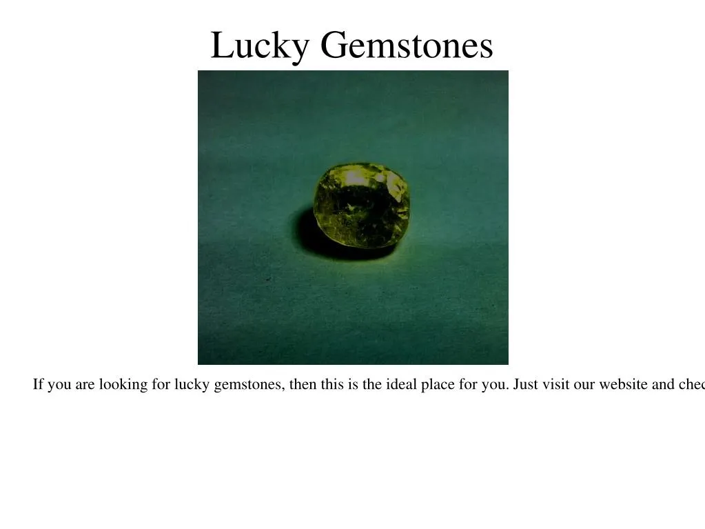 lucky gemstones