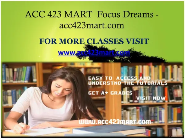 ACC 423 MART Focus Dreams-acc423mart.com