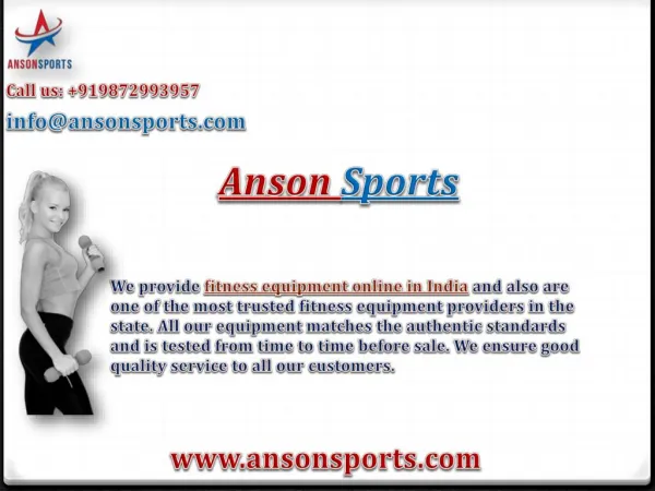 Want to buy treadmill online in india- Contact Anson Sports