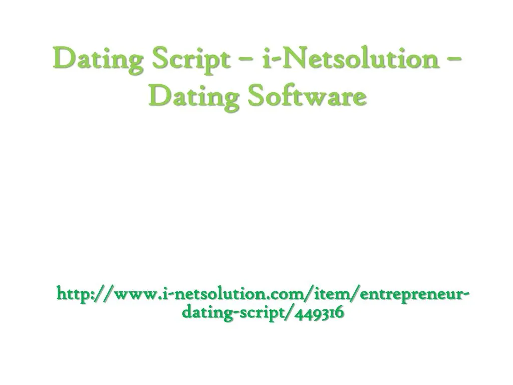dating script i netsolution dating software