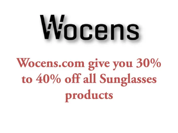 Wocens New Year Sunglasses Sale 2017