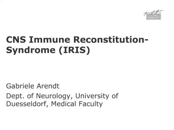 CNS Immune Reconstitution-Syndrome IRIS