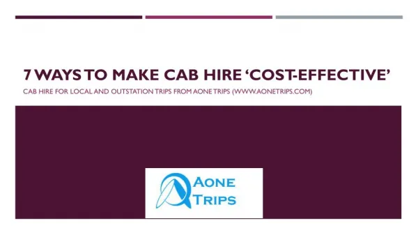 7 Ways to Make Cab Hire ‘Cost-Effective’