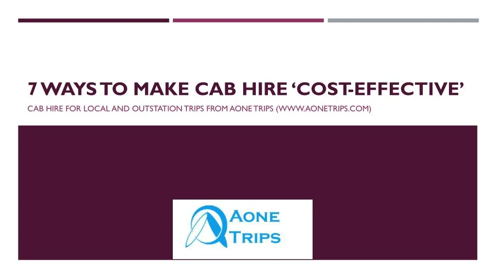 7 ways to make cab hire cost effective