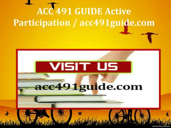 ACC 491 GUIDE Active Participation / acc491guide.com