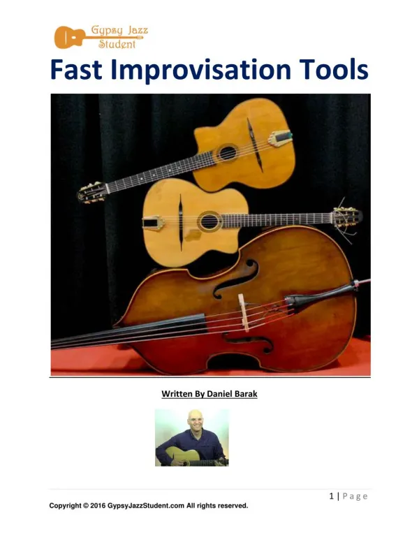 Gypsy Jazz Student Lesson Fast Improvisation Tools 7