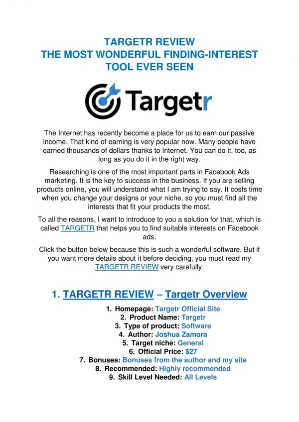 TARGETR REVIEW