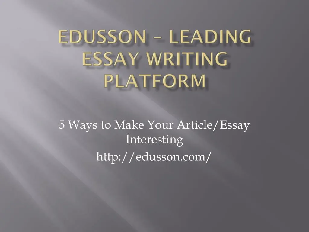 edusson leading essay writing platform