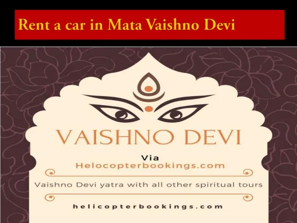 Car rental services in vaishno Devi