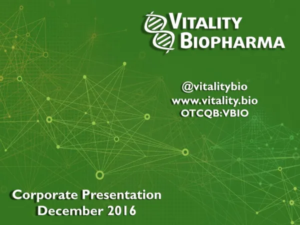 Vitality Biopharma V15