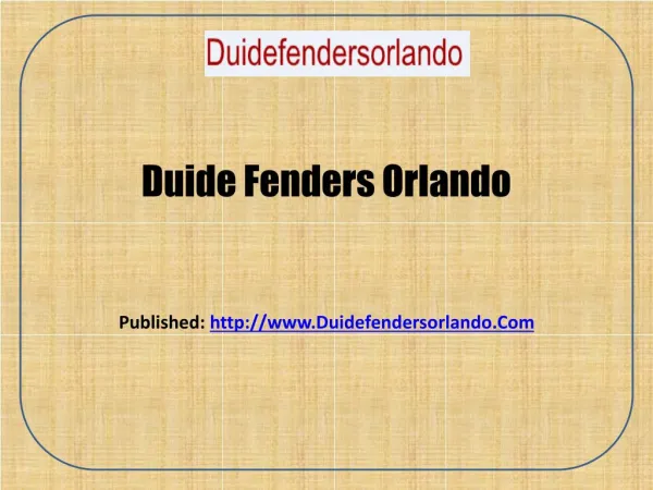 Duide Fenders Orlando