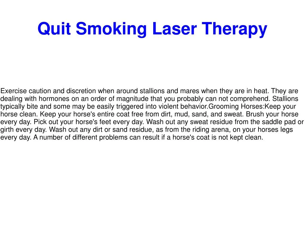 quit smoking laser therapy
