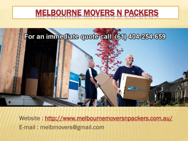 Melbourne Movers n Packers | Cheap Furniture Movers Melbourne