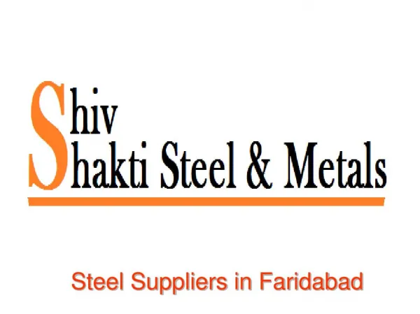 Steel suppliers in Faridabad