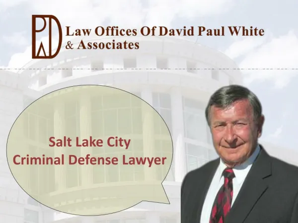 Salt Lake City Criminal Defense Lawyer