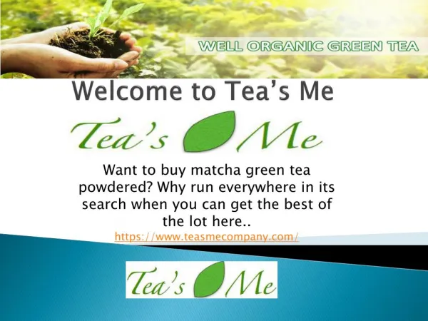 Buy Organic Matcha Green Tea Powder for Good Health
