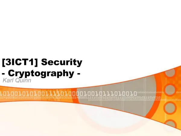 [3ICT1] Security - Cryptography -
