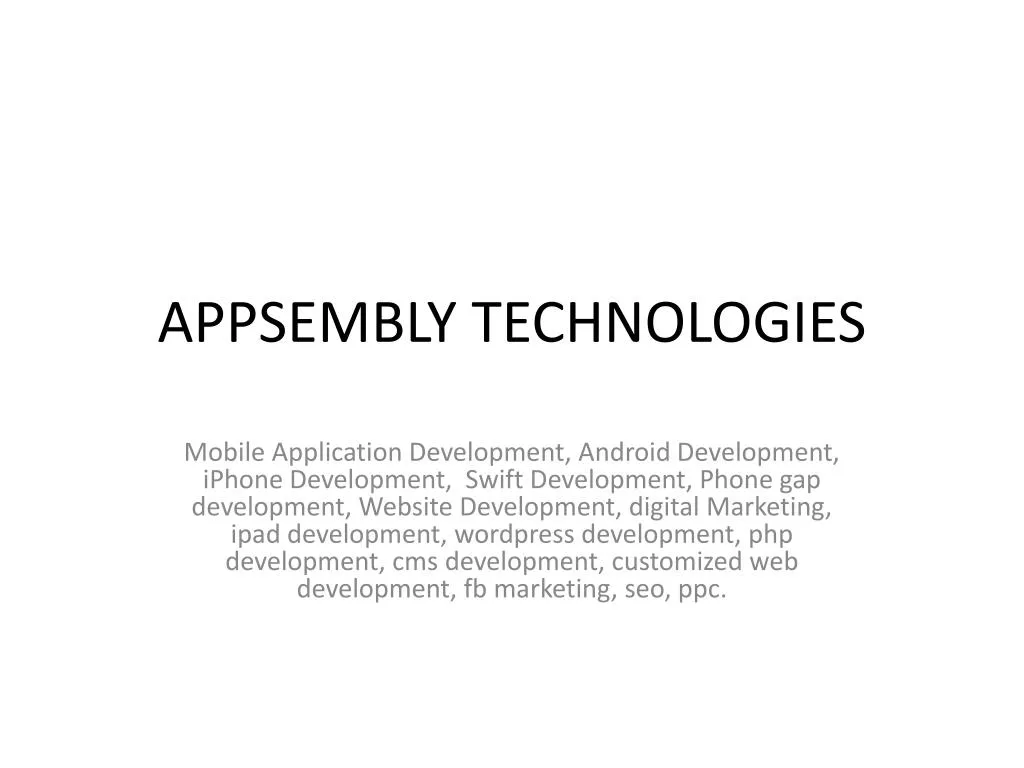 appsembly technologies