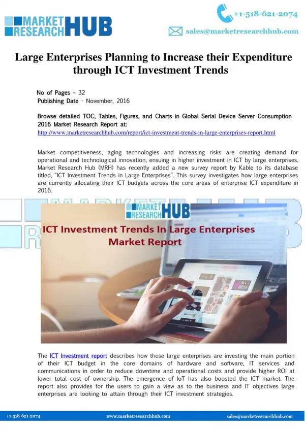 ICT Investment Trends in Large Enterprises Market Report