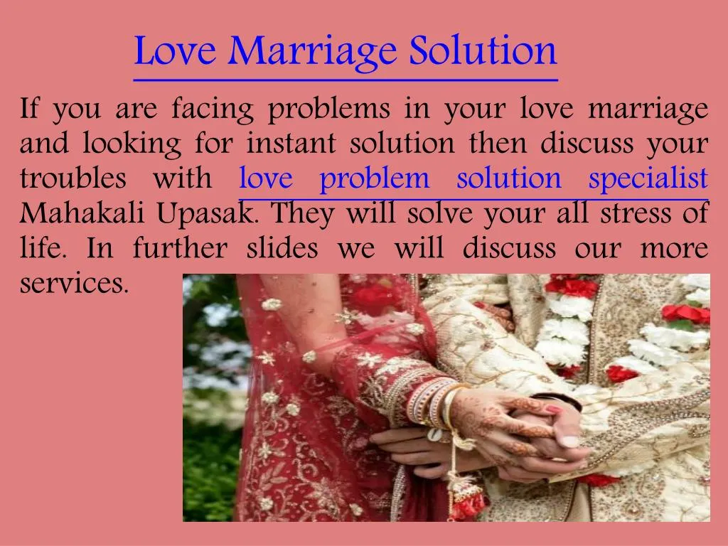 love marriage solution