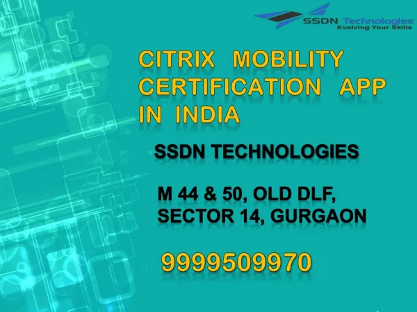 Citrix mobility certification app in India