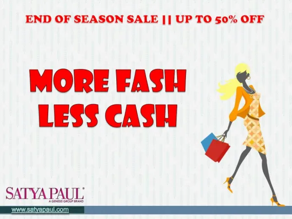 Satya Paul End of Season Sale | Go Online and Purchase Without Cash