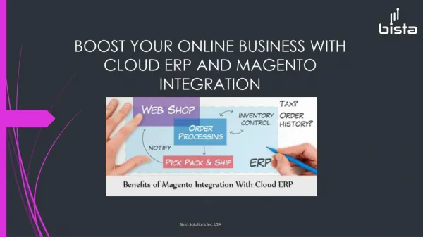 Boost your online business with cloud erp and Magento.