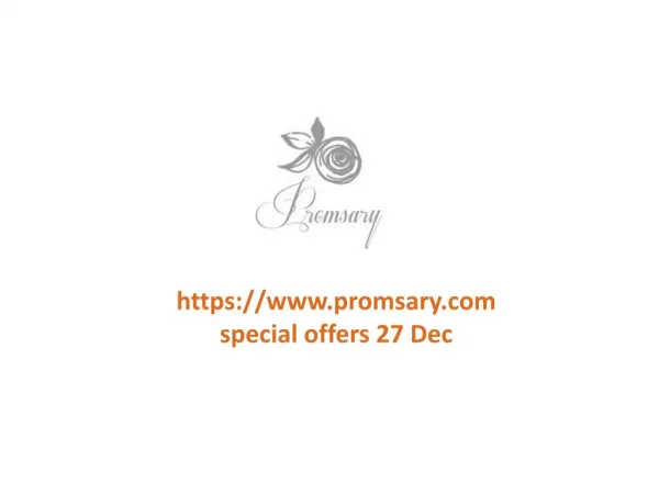 www.promsary.com special offers 27 Dec
