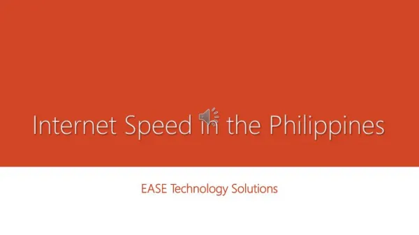 Internet Speed in the Philippines