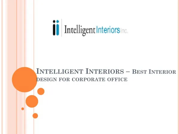 Intelligent Interiors – Best interior design for corporate office