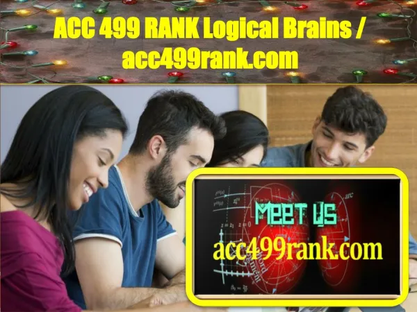 ACC 499 RANK Logical Brains / acc499rank.com