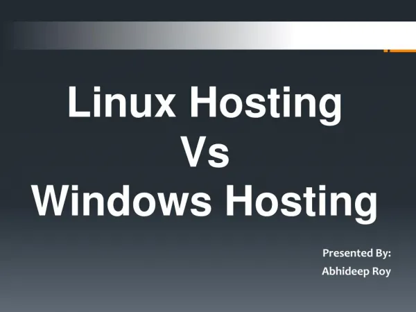Comparison between Linux & Window hosting
